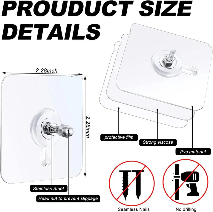 Reusable Wall Hooks by BizzyKart